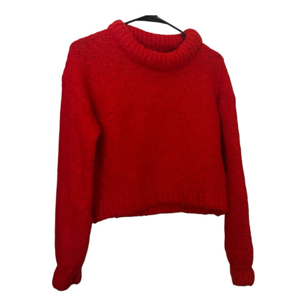 Something Navy Mohair/Wool Blend Sweater Red Sz. XS